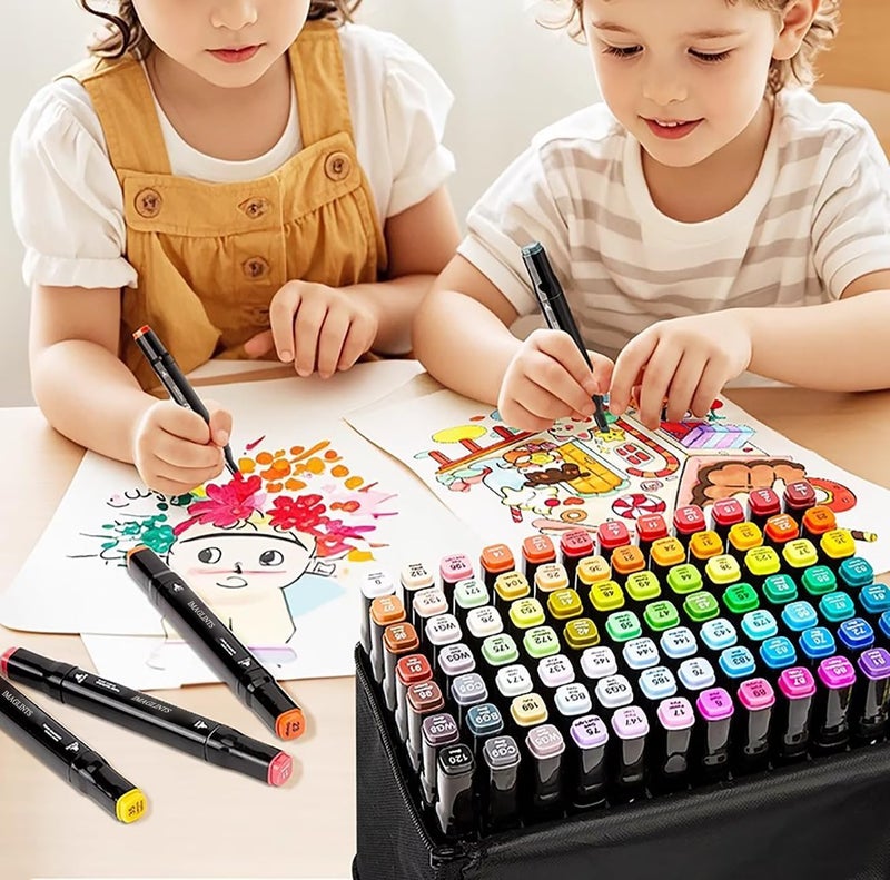 IMAGLINTS Alcohol Markers 168 Colors with Base Drawing Pen Dual Tip Art Markers for Sketch Anime Illustrations - Image 5